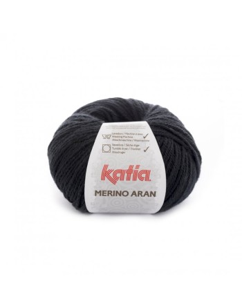 Lana Katia Merino Aran Nero 02